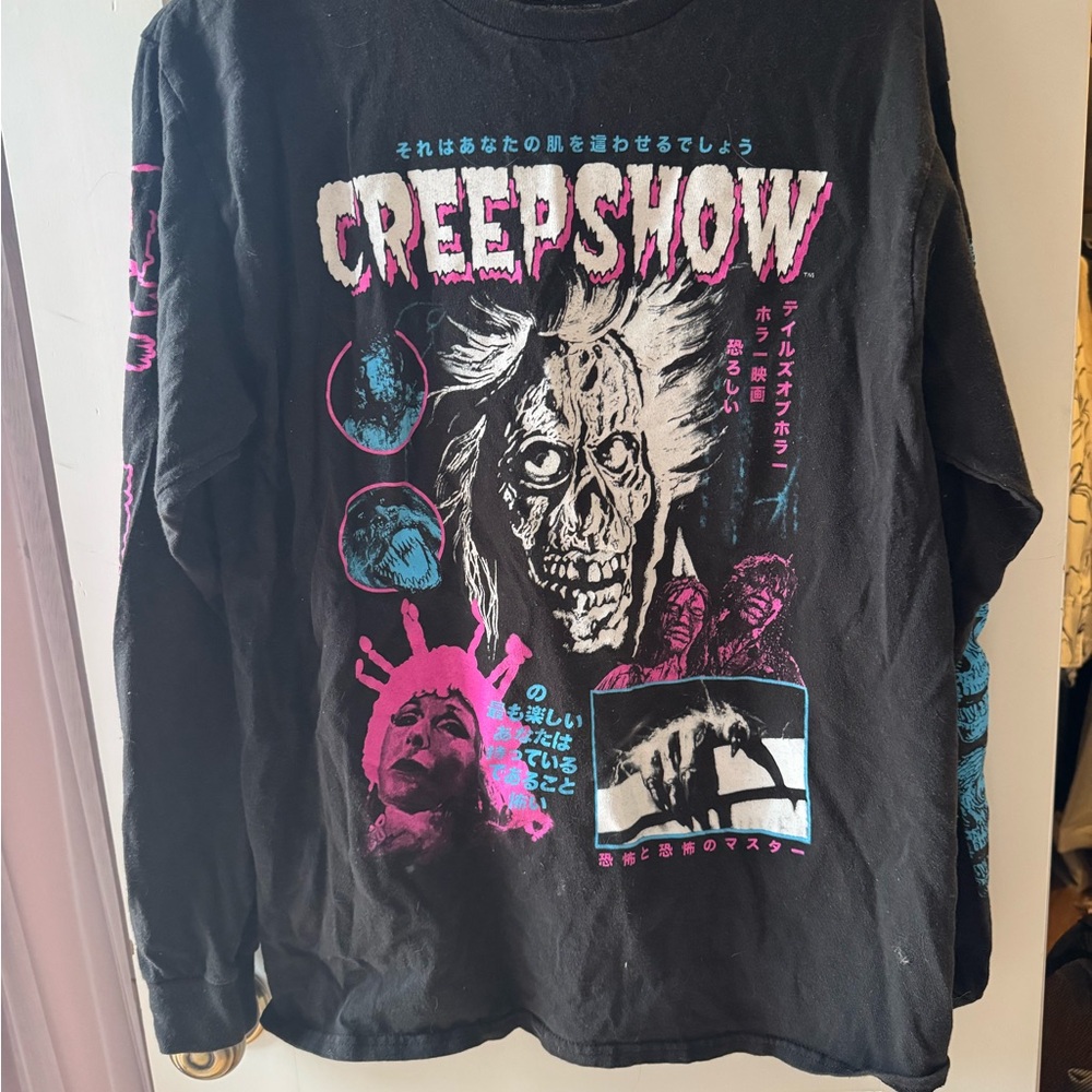 Creepshow Black Graphic Long Sleeve Shirt